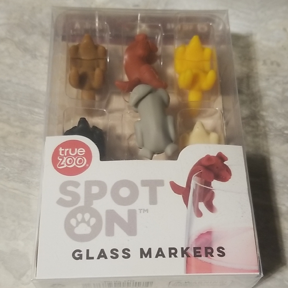 True Zoo Spot On Glass Markers - Multicolor Dog Set